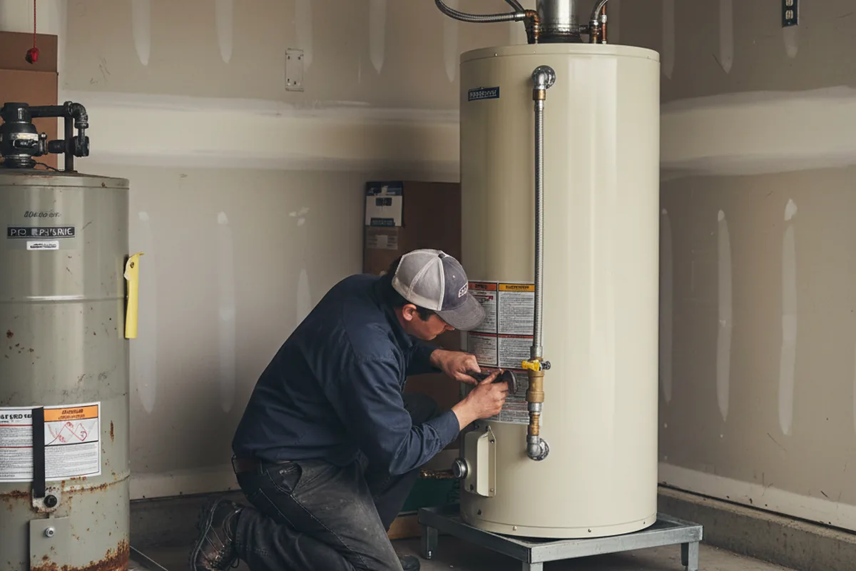 Water heater and shutoff valve replacement in Saint Clairsville